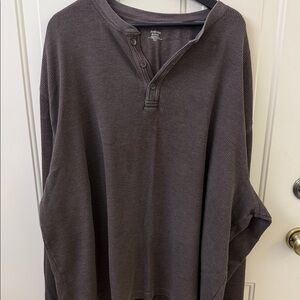 St. John's Bay Men's Knit Henley in Brown